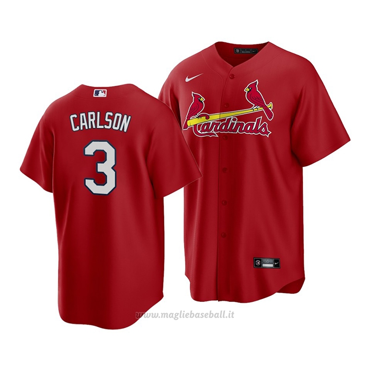 Maglia Baseball Uomo St. Louis Cardinals Dylan Carlson Replica Alternato Rosso